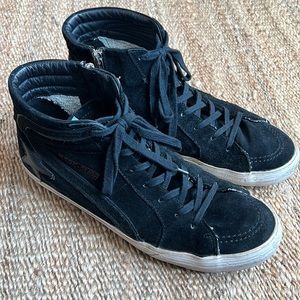 Golden Goose Black Slide High Sneakers - Size 45 (US 12)